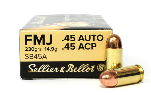 Sellier & Bellot .45 ACP FMJ 14.9g/230grs