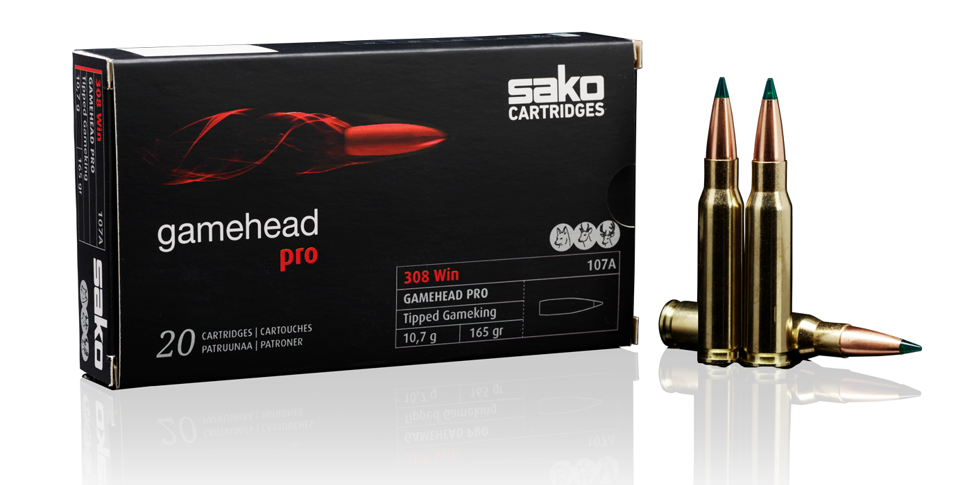 Sako 308 Win. Gamehead Pro 10,7g/165grs