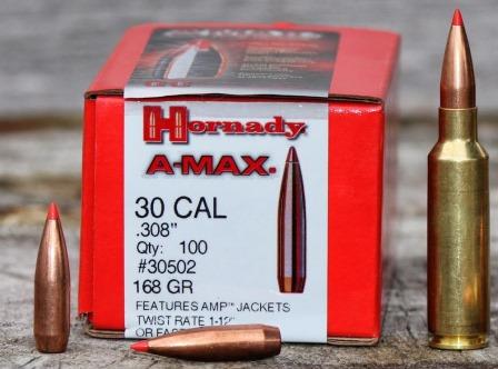 Strely Hornady 30 CAL A-MAX 168grs