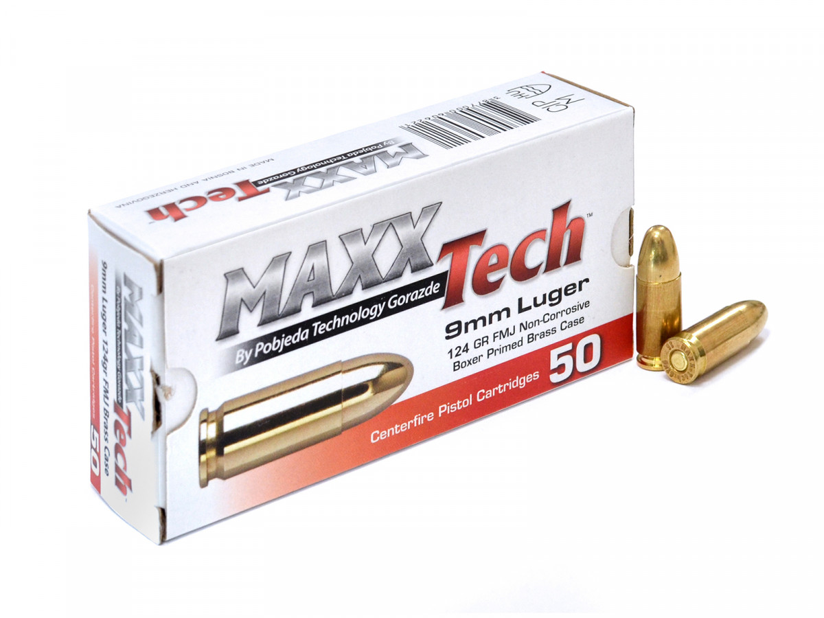 MAXXTech 9mm Luger FMJ 8,04g/124grs