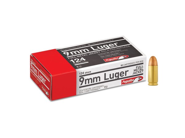 Aguila 9mm Luger FMJ 8,04g/124grs.
