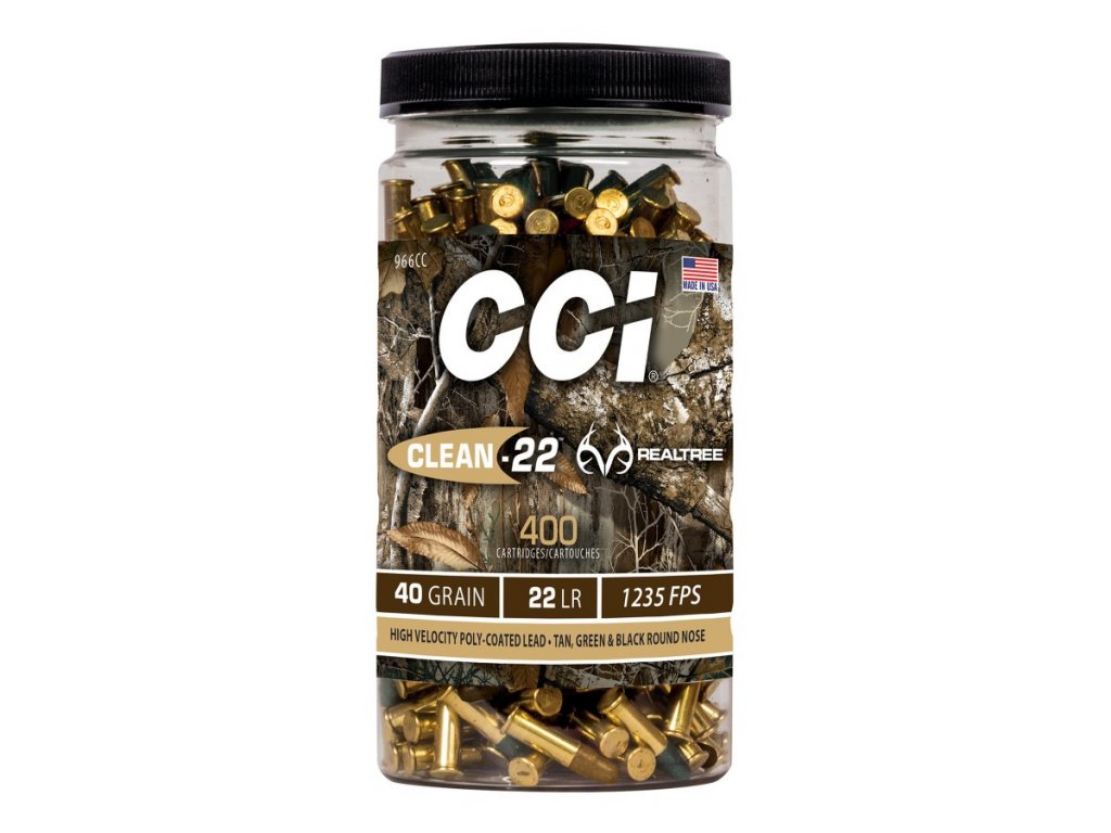 CCI .22LR Clean-22 2,59g/40grs Poly-Coated LRN, 400 ks