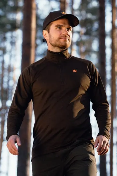 Alaska CoolDry MS Half-Zip Top Brown NEW