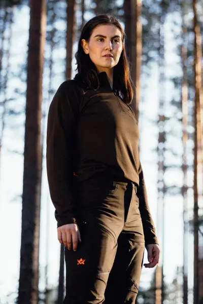Alaska CoolDry Ws Half-Zip Top Brown NEW