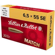 Sellier & Bellot 6,5x55 SE S&B HPBT MATCH 142gr/9,2g