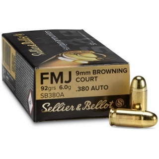 Sellier & Bellot 9mm BROWNING COURT 380 AUTO 6,0g/92grs