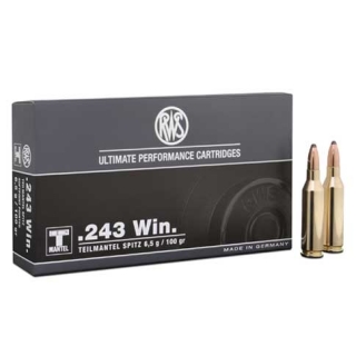 RWS .243 Win. TEILMANTEL SPITZ 6,5g/100grs
