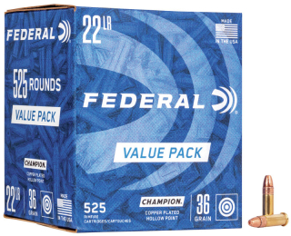 Federal .22 LR Champion 36grs. Value Pack 325pcs