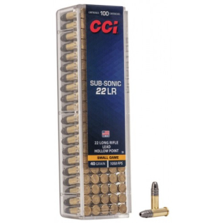 CCI .22 LR Sub-Sonic HP 40gr/2,59g LHP, 100 ks