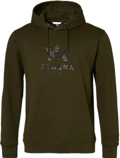 Alaska Camo Logo Ms Hoodie Night Green